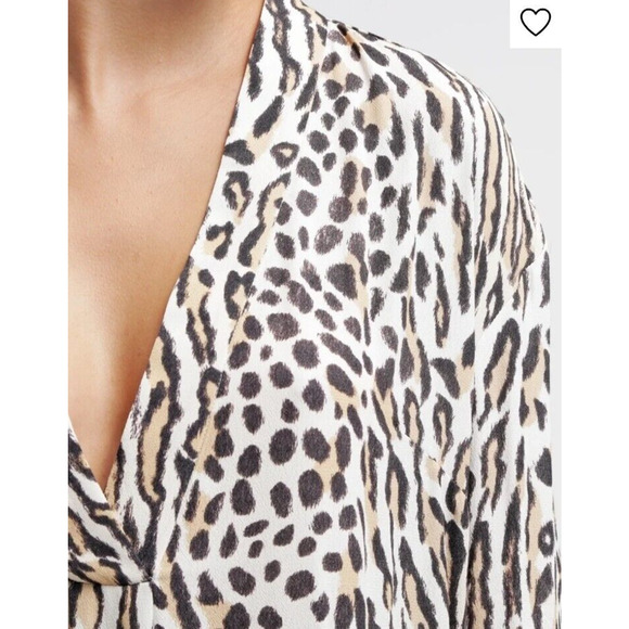 BY MALENE BIRGER Isslania Curved Hem Leopard print Shirt Dress Small? - Picture 5 of 12